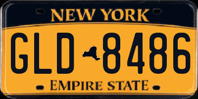NY license plate GLD8486
