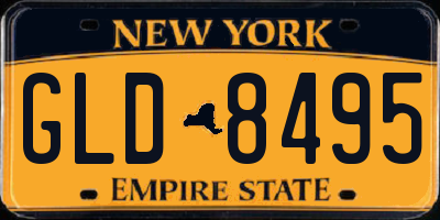 NY license plate GLD8495