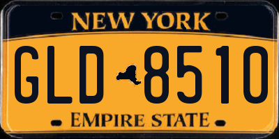 NY license plate GLD8510