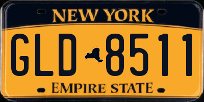 NY license plate GLD8511