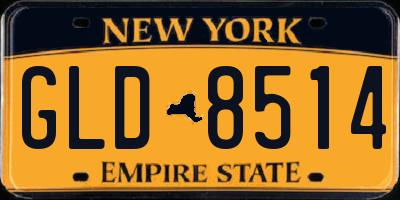 NY license plate GLD8514