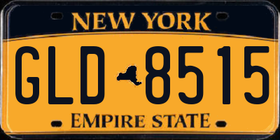 NY license plate GLD8515