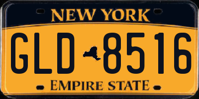 NY license plate GLD8516