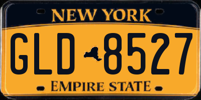 NY license plate GLD8527