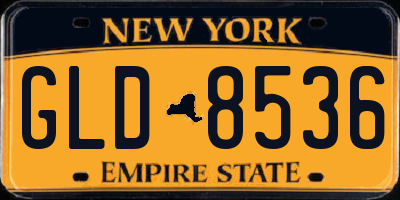 NY license plate GLD8536