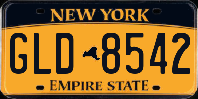 NY license plate GLD8542
