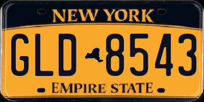 NY license plate GLD8543