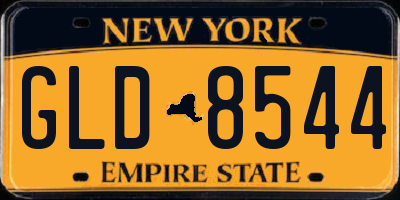 NY license plate GLD8544
