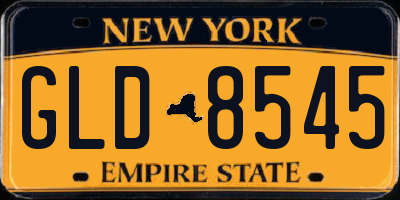 NY license plate GLD8545