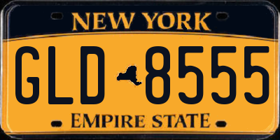 NY license plate GLD8555