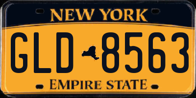 NY license plate GLD8563