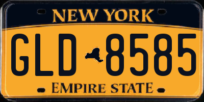 NY license plate GLD8585