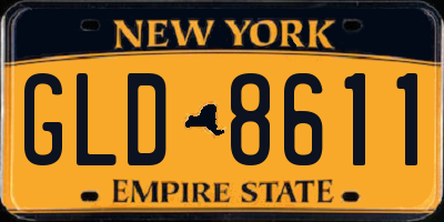 NY license plate GLD8611