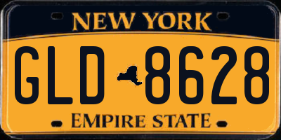 NY license plate GLD8628