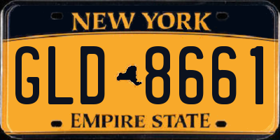 NY license plate GLD8661