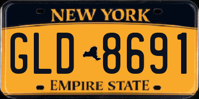 NY license plate GLD8691