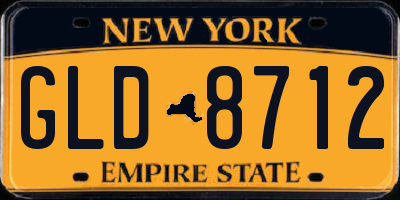 NY license plate GLD8712