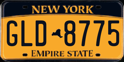 NY license plate GLD8775