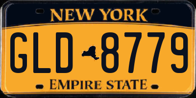 NY license plate GLD8779