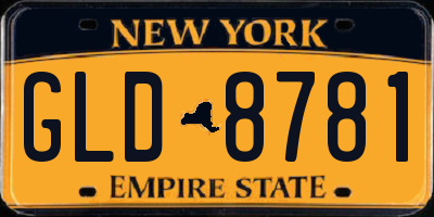 NY license plate GLD8781