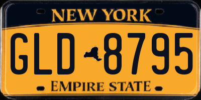 NY license plate GLD8795
