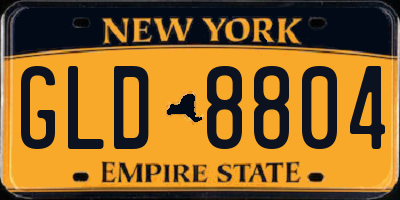 NY license plate GLD8804