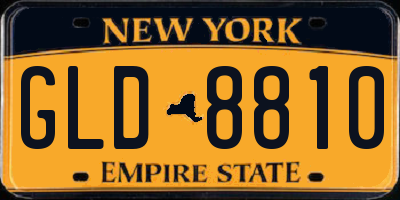 NY license plate GLD8810