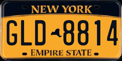NY license plate GLD8814