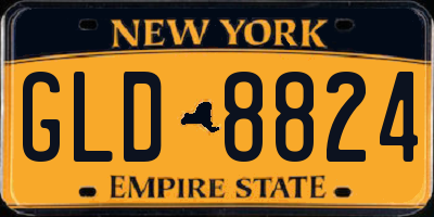 NY license plate GLD8824