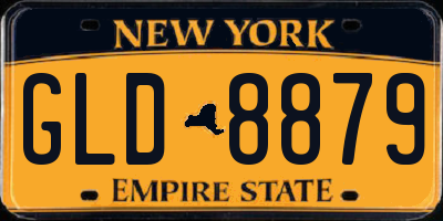 NY license plate GLD8879