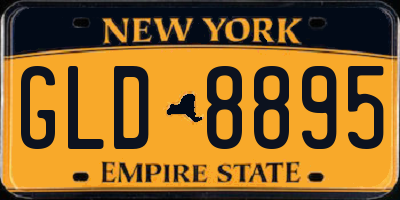 NY license plate GLD8895