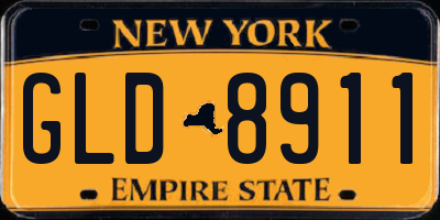 NY license plate GLD8911