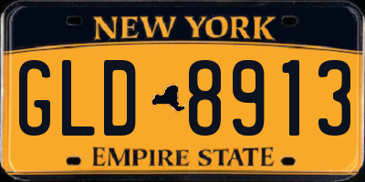 NY license plate GLD8913