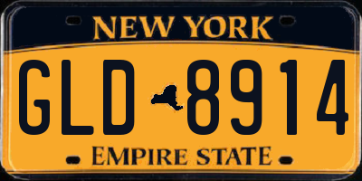 NY license plate GLD8914