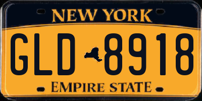 NY license plate GLD8918