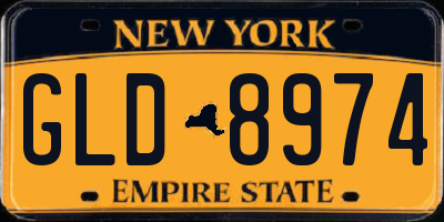 NY license plate GLD8974