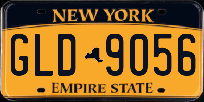 NY license plate GLD9056