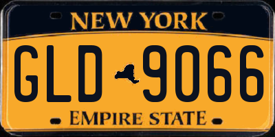 NY license plate GLD9066