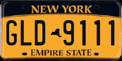 NY license plate GLD9111