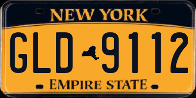 NY license plate GLD9112
