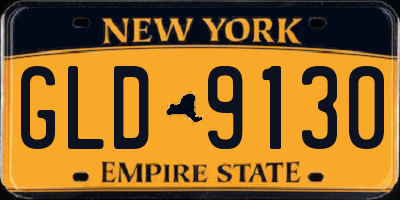 NY license plate GLD9130