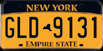 NY license plate GLD9131