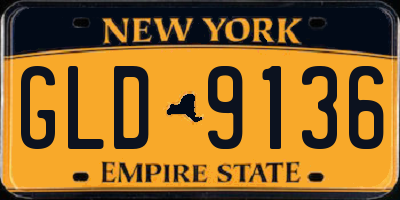 NY license plate GLD9136