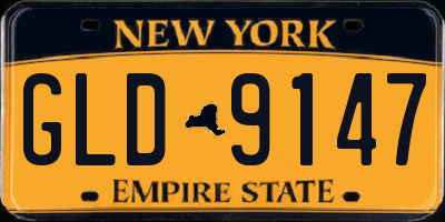 NY license plate GLD9147