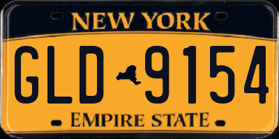 NY license plate GLD9154