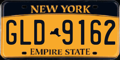 NY license plate GLD9162