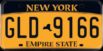 NY license plate GLD9166