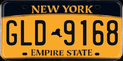 NY license plate GLD9168