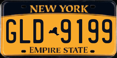 NY license plate GLD9199