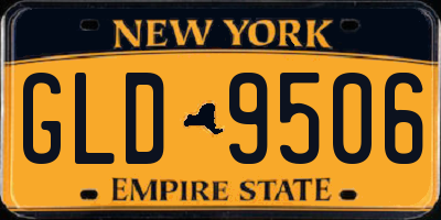NY license plate GLD9506